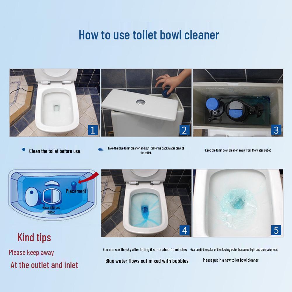 Durable High-Concentration Automatic Blue Bubble Toilet Bowl Cleaner Sachets