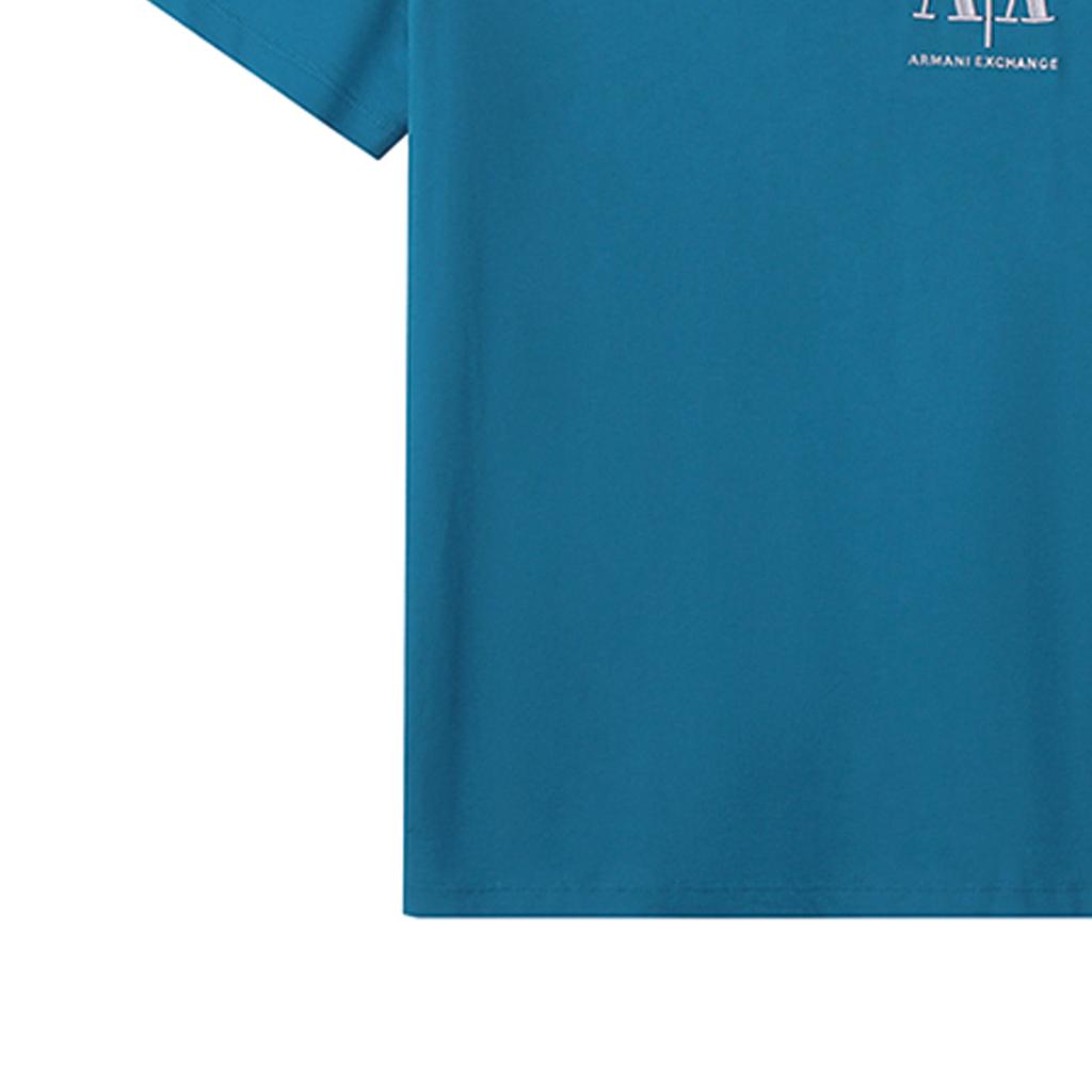 Armani Exchange Solid Logo Embroidered Short Sleeve T-Shirt Men tops 8NZTPH-ZJH4Z-15BB