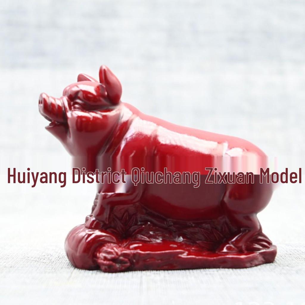 Golden Pig Ornament: Modern Chinese Zodiac Decor for Home or Office