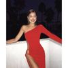En skulder uthult Høy splitt Sexy kjole Elegant sommerkjole Kvinner Festklubbkjoler Kvinne Svart Bodycon Kjole 19497