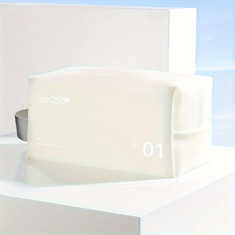 

Summer PVC Colored toiletry bag, octagonal large-capacity makeup bag, toiletry storage bag with zipper, beach bag travel essential storage bag белый