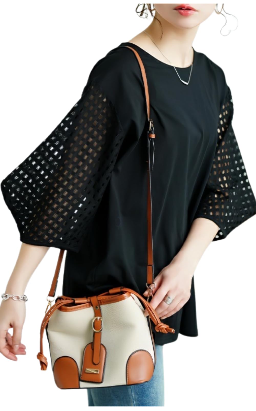 

Топы для короткого свободного большого кроя и круглого M [Famey] Женщины, Лето, Стильный, Блузка, Рукав, Повседневный, Посадка, Размер, Сшитый, Вырез, Черный, чёрный