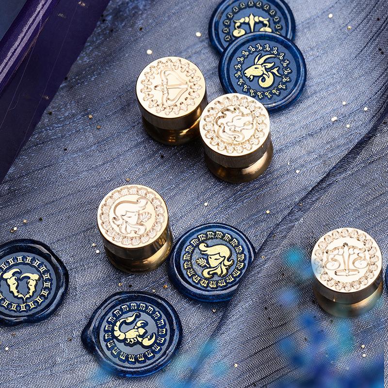 Signs Of The Zodiac Wax Seal Stamp Classic Sealing Wax Stamps Wedding Cards Envelope Card Gifts Wedding Invitation Decor