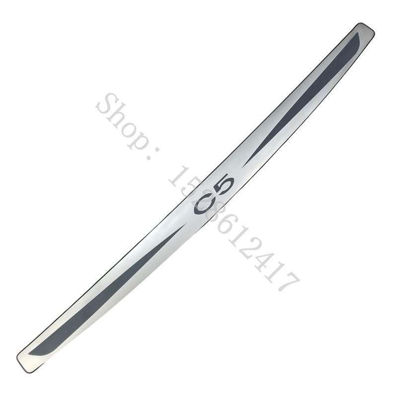 For Citroen C5 2010 2011 2012 2013~2016 Stainless Styling Rear Bumper Protector Sill Rear Boot Guard Trim Car Accessories