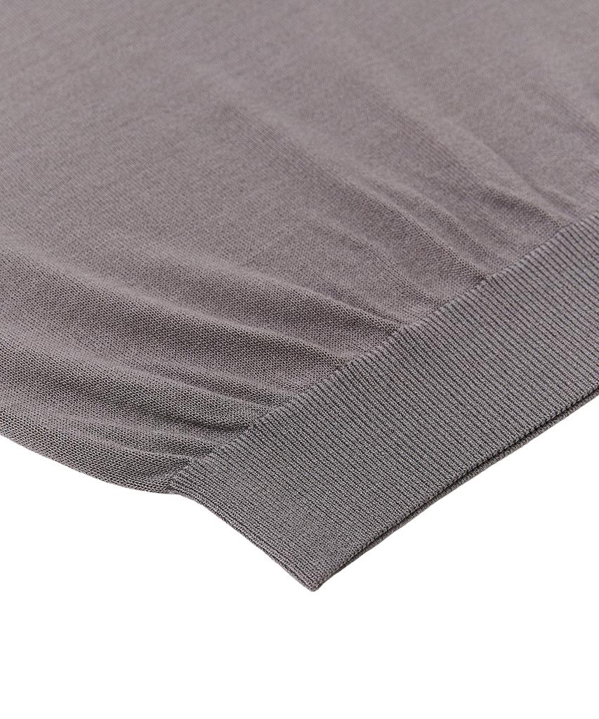 VERNO 26Ssll Open Collar Knit Gray