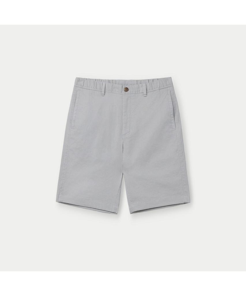 Silijeu Cotton Linen Standard Fit Shorts Sapom26801Ivx