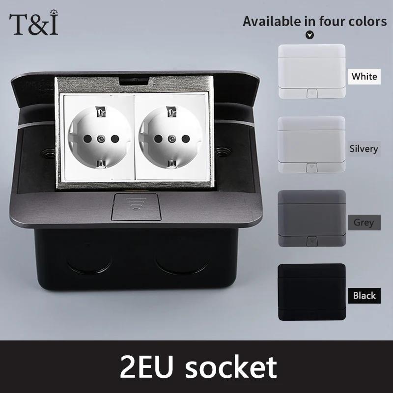 Hidden Ground PLUG Socket,Power Sockets With USB Charge Port,16A Russia Eu FR HDMI Standard POP-UP Floor Outlets 146x120mm