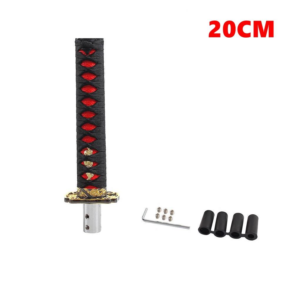 100/150/200mm JDM Katana Schaltknauf Samurai Schwert Schalthebelknauf mit 4 Adaptern Universell passend für die meisten manuellen und automatischen Autos