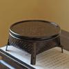 Chinese Style Coffee Table and Thai Style Retro Kung Fu Tea Set with Bamboo Basket with Lid Round Coffee Table for Domestic Use