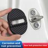 Universal Car Door Lock Protector 4 Pieces Self-Adhesive Auto Decorative Accessories Car Door Lock Rustproof Cover Interior Mirrors 6