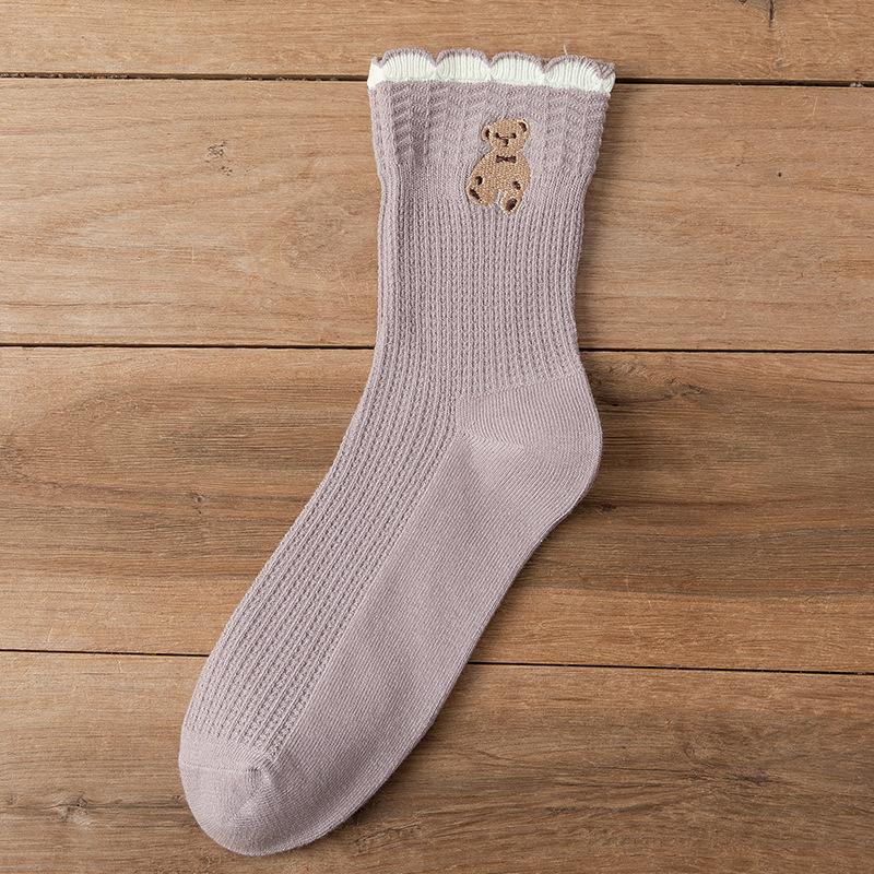 Female Spring and Autumn Fashion New Cotton Lovely Tube Socks