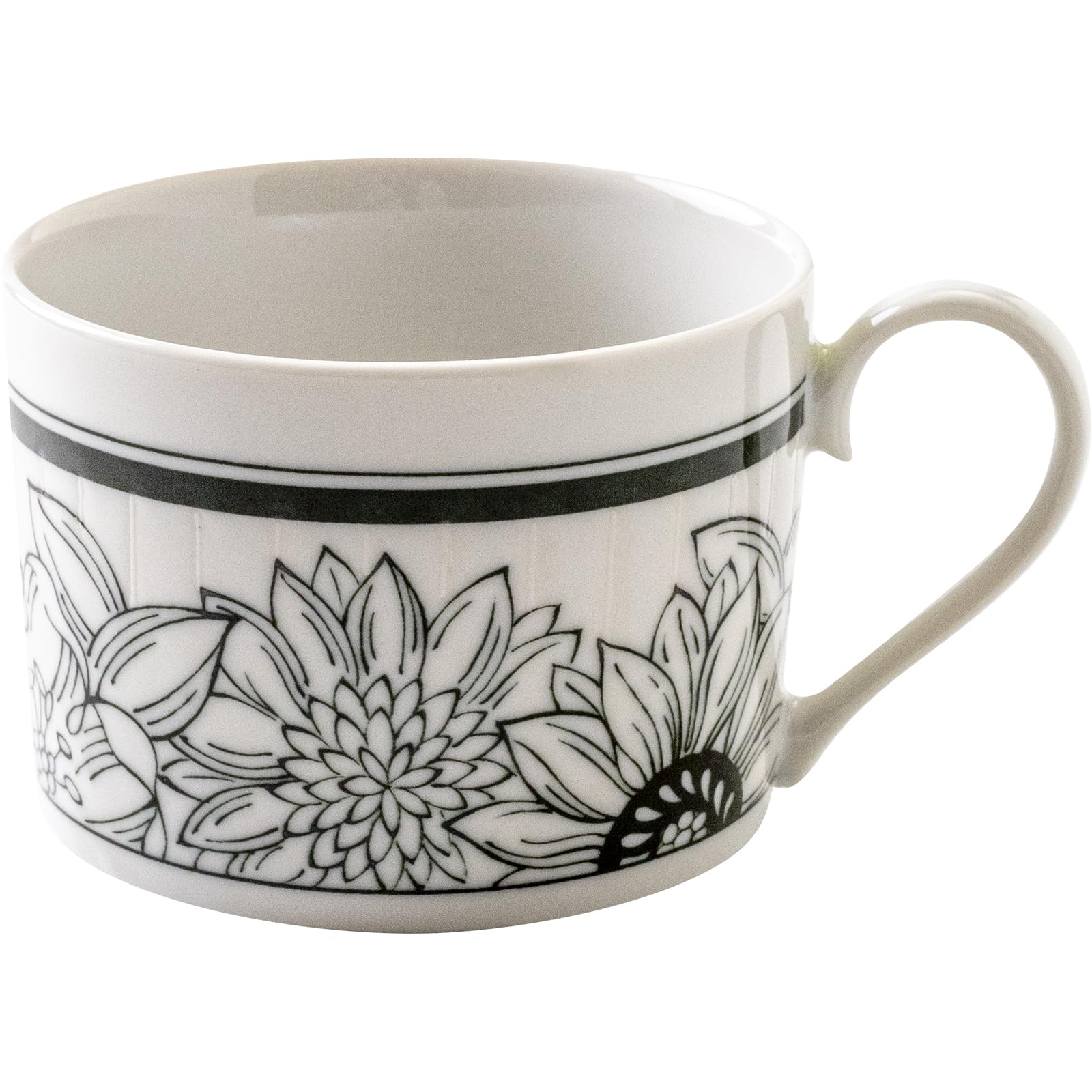 

Awasaka Antico Flower Bouquet Coffee Cup, approx. 8.5cm diameter x 6cm height, 200ml capacity, microwave and dishwasher safe, Made in Japan, AF88-D03