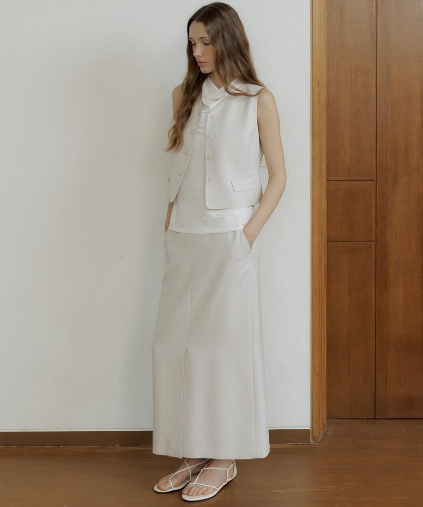 Otte Front Slit Classic Maxi Skirts_2Color