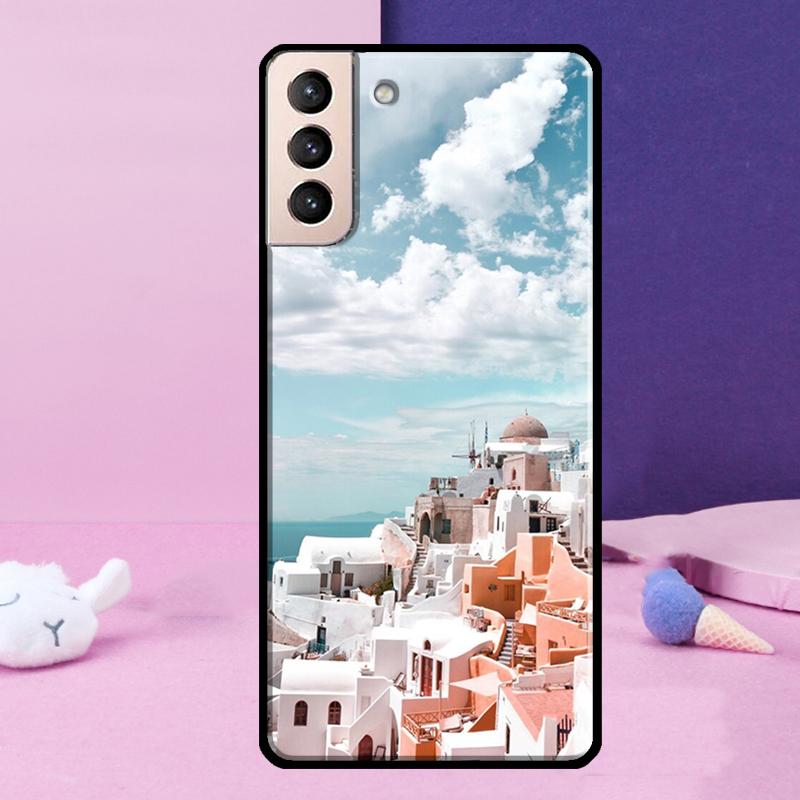 

Чехол для телефона Oia Santorini Greece для Samsung Galaxy S25 S24 Ultra S9 S10 S20 S21 S22 Plus S23 FE S24 FE Galaxy S20