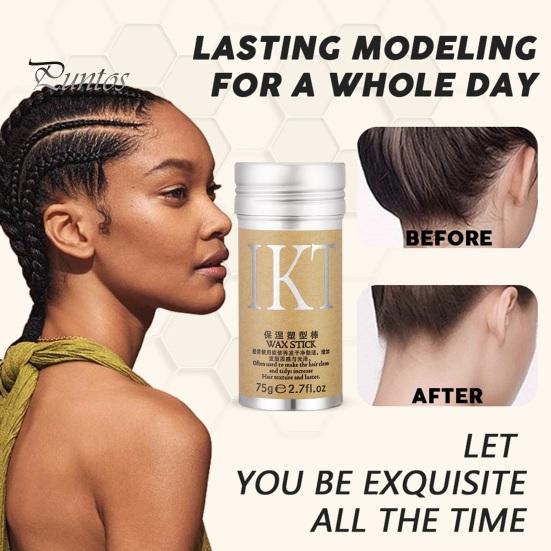 75g Hair Wax Stick Repair Nourish Damaged Unisex Styling Long Lasting Time-saving Wax Stick for Frizz Control