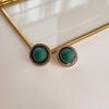 Retro fashion oil-dripping earrings niche temperament medieval style earrings personality high-end pearl earrings