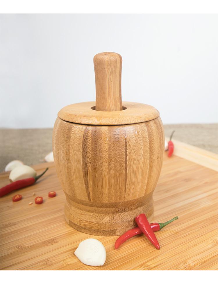 Mortaio e Pestello per Aglio con Coperchio, Tritaghiaccio per Peperoncino, Macina Manuale per Uso Domestico per Macinare Medicine ed Erbe