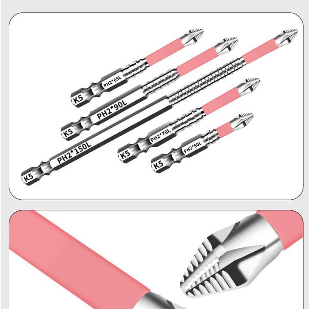 6/10pcs Anti-Slip Batch Head High Torque Ph2 Screwdriver Bit Magnetic Screwdriver Bit  Repair Tool