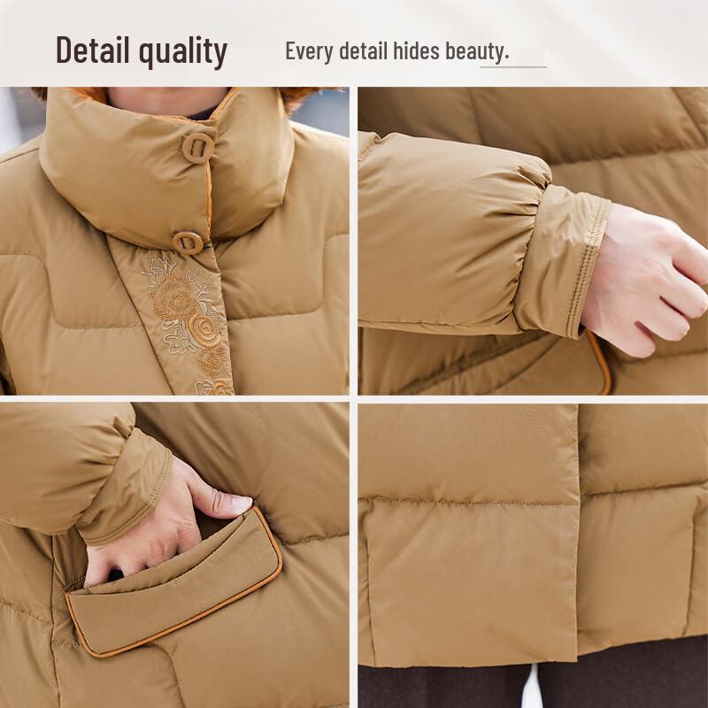 JIANHU Women's High-Collar Short Duck Down Puffer Jacket