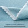 Nordic Lace Tablecloth Waterproof Oil-resistant and Wash-free Rectangular Tablecloth TPU-backed Pure Color Tea coffee Tablecloth