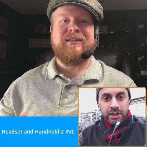 KIMAFUN 2.4G Wireless Waterproof Headset Microphone with 30m Transmission Range, Auto-Pairing, Ear-Hook Type, Transmitter and 3.5mm Stereo Plug Receiv