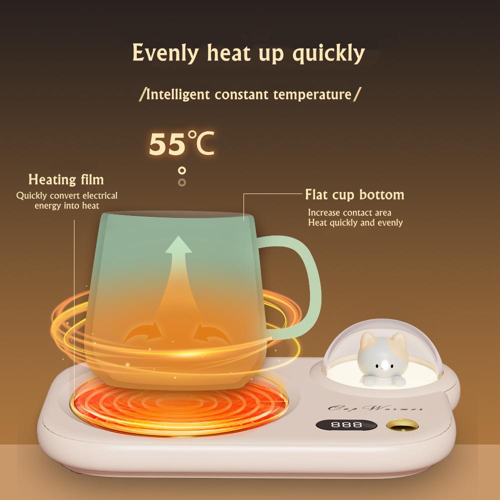 Cup Warmer Coaster, Eenvoudig Te Gebruiken Koffiekopjeswarmer Coaster voor op Kantoor Cup Warmer Coaster, Eenvoudig Te Gebruiken Koffiekopjeswarmer Coaster voor op Kantoor