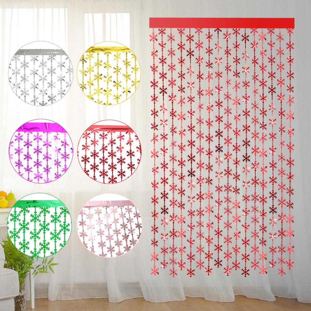 Eyecatching Meter 2 Snowflake Rain Curtain Available In Multiple Festive Colors
