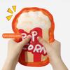Hamburger Dog Chew Toy with Squeaker Pizza Hot Dog Popcorn Sausage Teething Cleaning Toy Interactive Toy for Small Medium Large