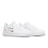 Nike Air Force 1 Low Grade School 'Multi-Swoosh' (Unisex) White / Particle Grey / Photon Dust / Bright Crimson Kids' Skateboarding Shoes