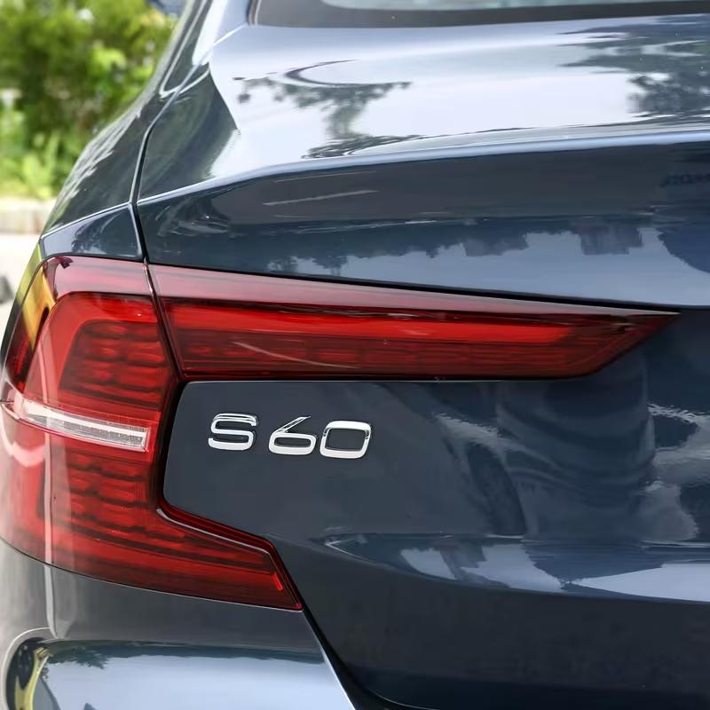 1pc 3D Chrome ABS S40/S60/S80/S90 Car Rear Trunk Emblem Badge Sticker