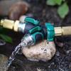 2-Way Hose Splitter with 2 Valves,  Water Pipe Diverter Double Outlet Y Connector with Individual Shut Off Valve,Suitable for Outdoor Garden Watering