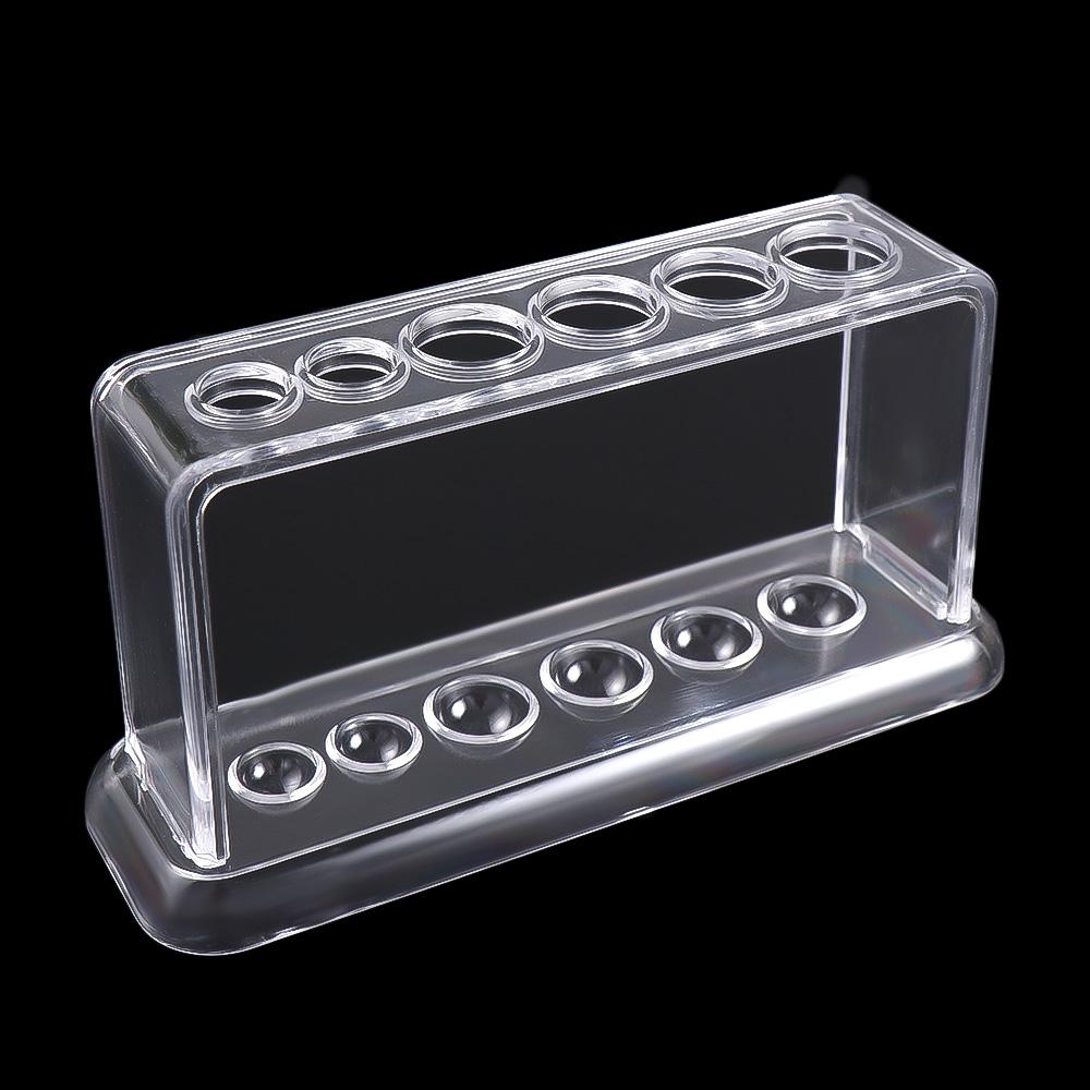 Plastic Transparent Clear 6 Holes Test Tube Stand Burette Shelf Test Tube Rack Test Tube Holder