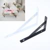 S-2Pcs Tripod Bracket Shelf Floating Shelf Heavy Duty Black/White Steel For Decorative Wall Mount Joint Angle Without Screws