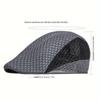 Berretto Basco Classico Traspirante da Uomo Cappello Estivo Traspirante in Rete Cappello Piatto Cappelli da Guida per Uomo