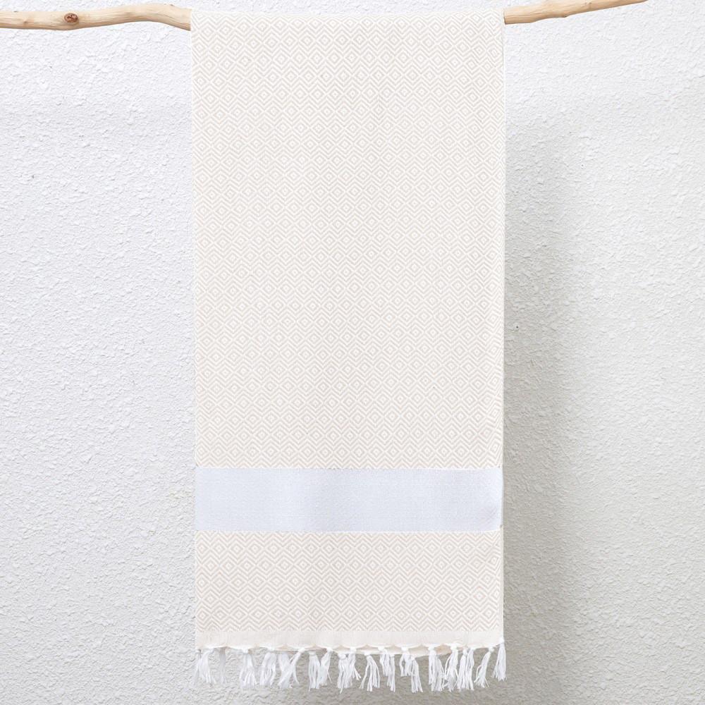 Geometry Pattern Beach Towel With Fast Dry Cotton Blend For Home And Travel Use