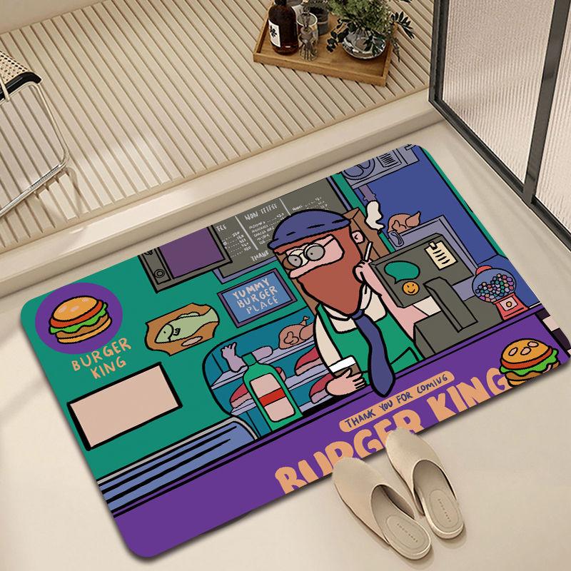 

European And American Retro Style Diatomaceous Mud Bathroom Mats With Anti Slip And Quick Drying Properties Premium 40X60cm 15.7X23.6in