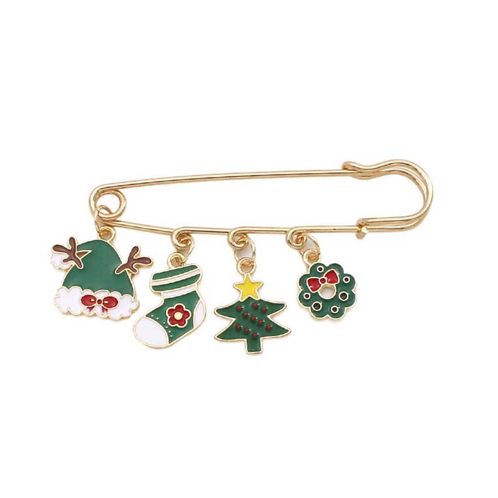 Decorative Santa Claus Jewelry Accessories Christmas Brooch Lapel Pin Brooches Christmas Buckle Pin