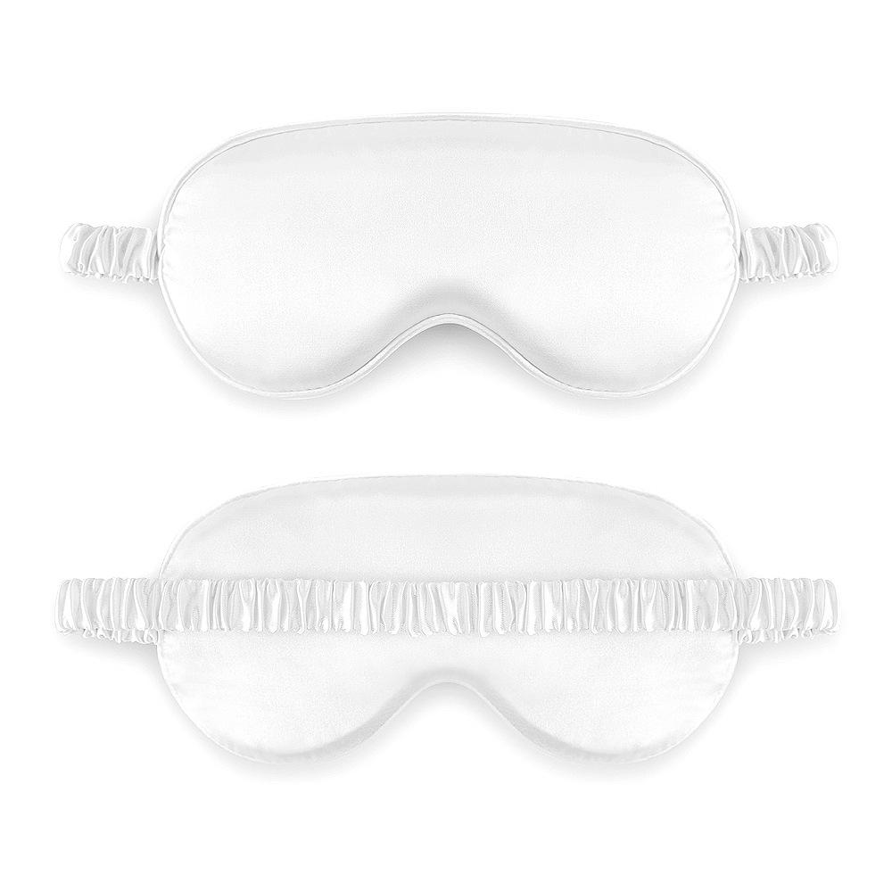 Double-Sided Imitation Silk Sleep Eye Mask with Printed Logo & Elastic Band - Breathable & Light-Blocking