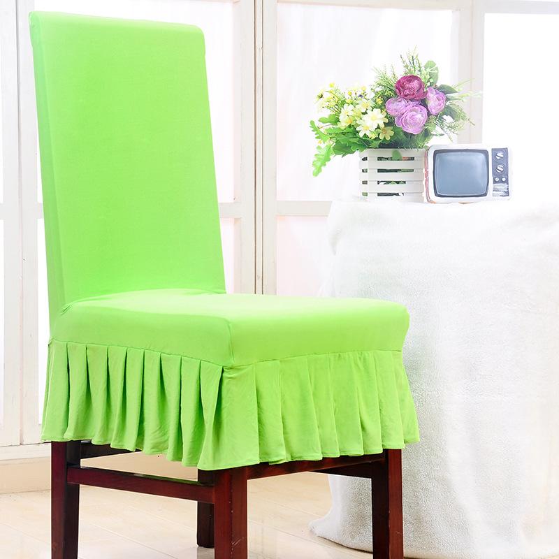 Elastic One-piece Skirt Chair Cover Short Skirt Chair Cover Hotel Hotel Anti-stained Chair Cover Wedding