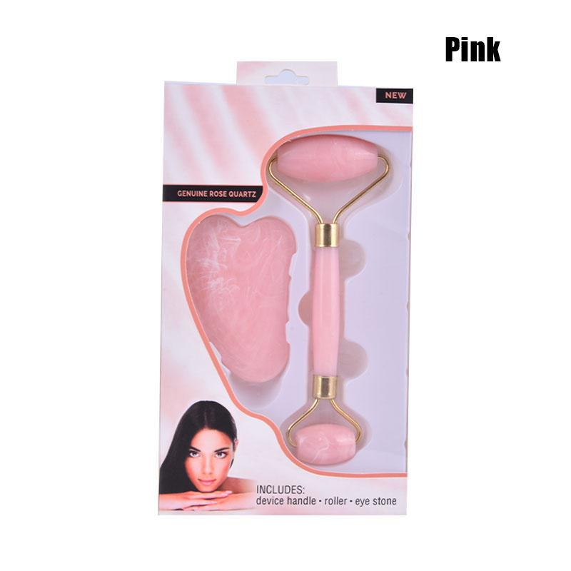 

Массажер для лифтинга лица Guasha Массажер для лица Роликовый скребок Инструменты для похудения розовый