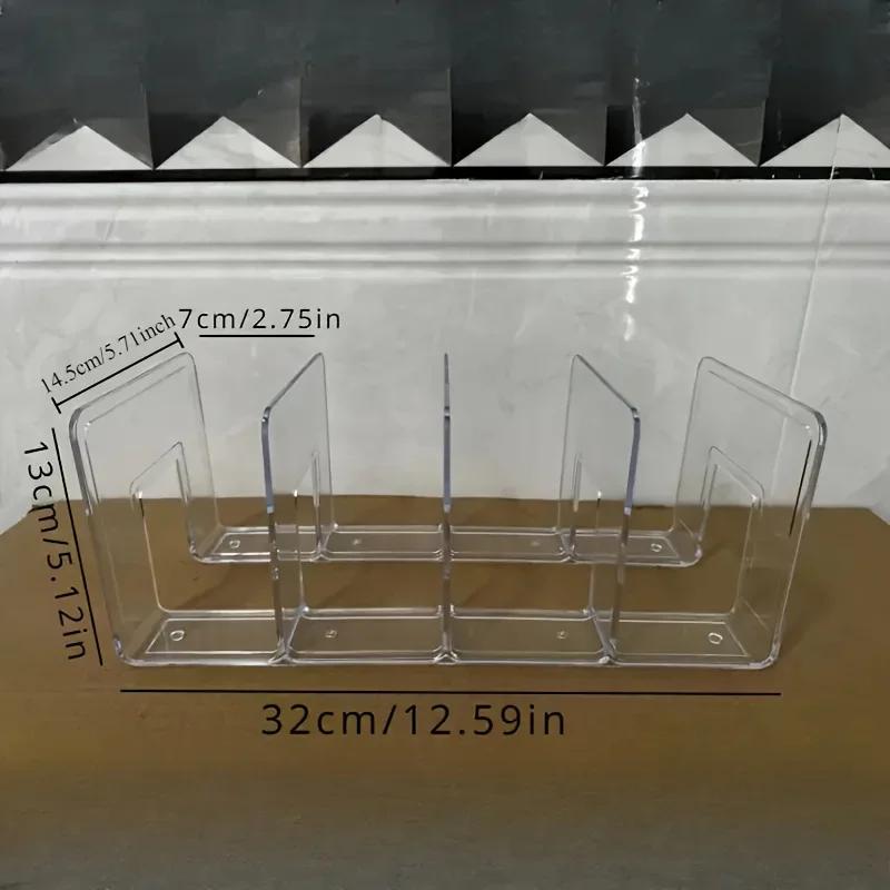 Acrylic File Sorter, Clear File Holder Acrylic Desk Organizer, Sturdy Desktop File Organizer File Folder Holder Rack( 1 Pack)