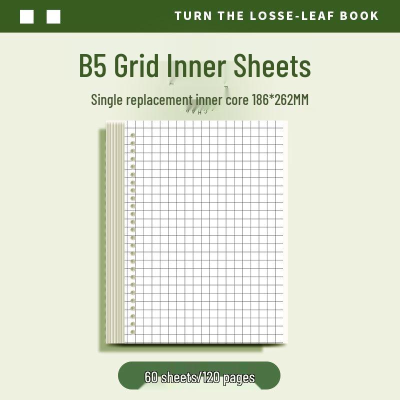 Retro B5 Top-Flip Detachable Ring Binder Notebook - Hand-Friendly Design