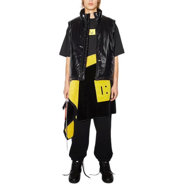 Acne Studios Vests Unisex Black Stand Collar Moderate Straight Fit C90070-900