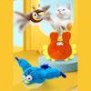 4Pcs Flapping Bird Cat Toy for Indoor, Touch Activated Interactive Cat Toys wtih Flapping Wings & Lively Chirping, Rechargeable