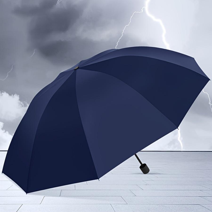 130CM Large 10 Bones Solid Color Umbrella Large Format Outdoor Sunshade Rain Protection Windproof Umbrella
