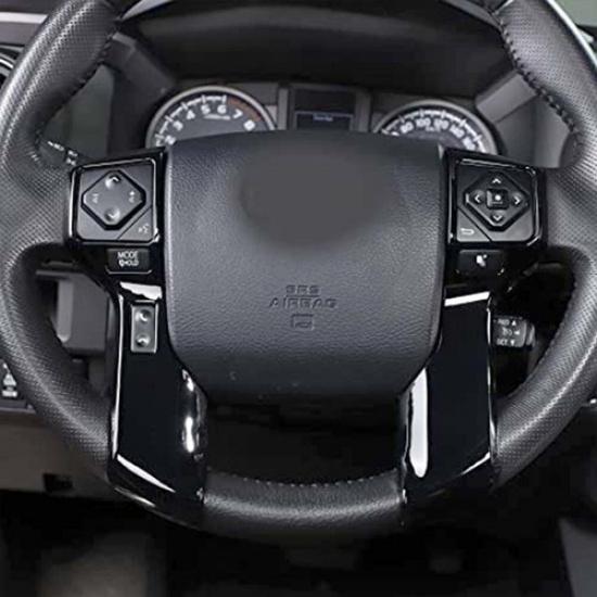 Glossy Black Steering Wheel Panel Cover Trim Frame For 4runner 2010+ Accessories