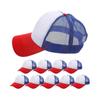 Baseball Caps Sublimation Blank Mesh Baseball Cap for Hiking Family Outings Sponge Trucker Hat Style 10Pcs