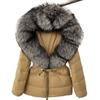 OFTBUY Winter Jacket Women's Real Raccoon Fox Fur White Duck Down Coat Thick Warm