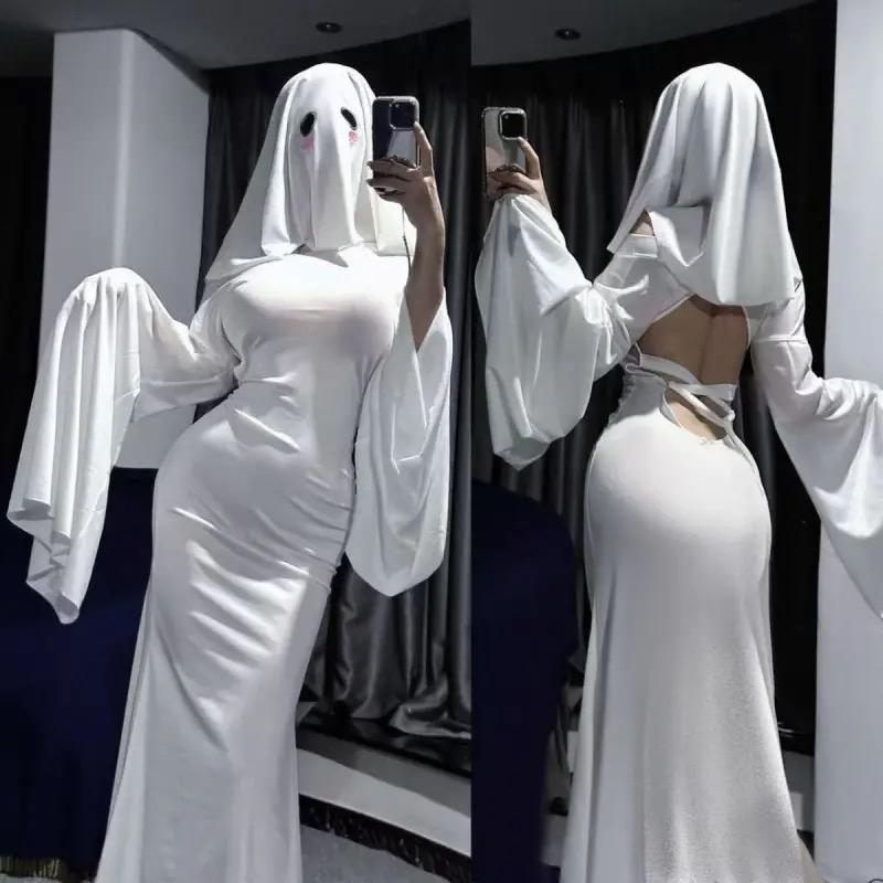 Ghost Girl Cosplay Costume Set Loween Sexy Transformation Ghost Princ Women's Tight Skirt Suit Two-Way Wear In Sto