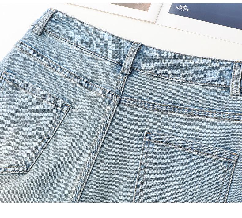Women's High-Waist A-Line Wide Leg Embroidered Denim Shorts - Summer 2025 Collection